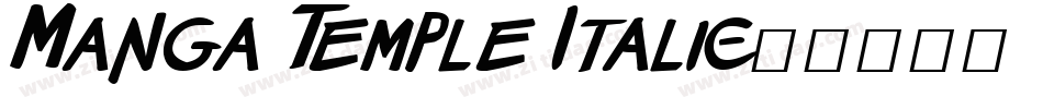 Manga Temple Italic字体转换